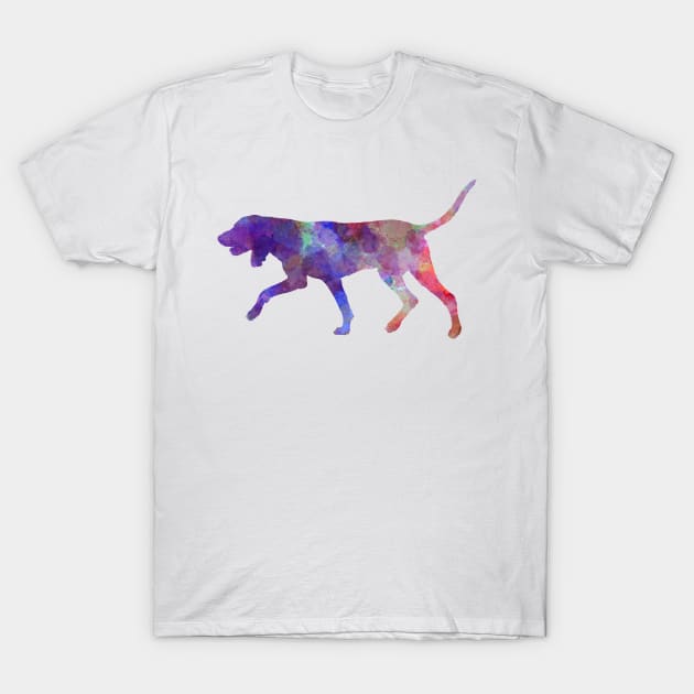 Black and Tan Coonhound in watercolor T-Shirt by PaulrommerArt